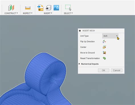 Imported STL file into Fusion is not the correct size .